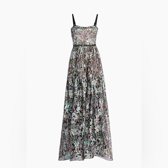 NWOT Bronx and Banco Midnight Embroidered A-Line Gown - Picture 4 of 17